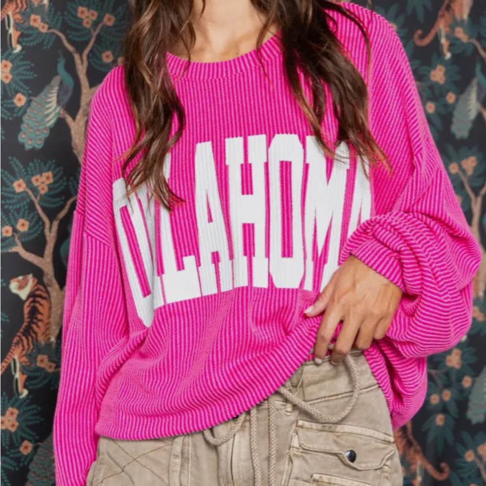 Oklahoma Ribbed Oversized Sweatshirt